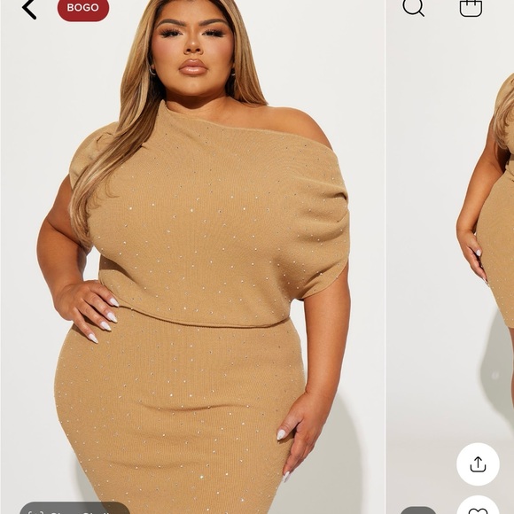 Gold sweater dress - Picture 1 of 1